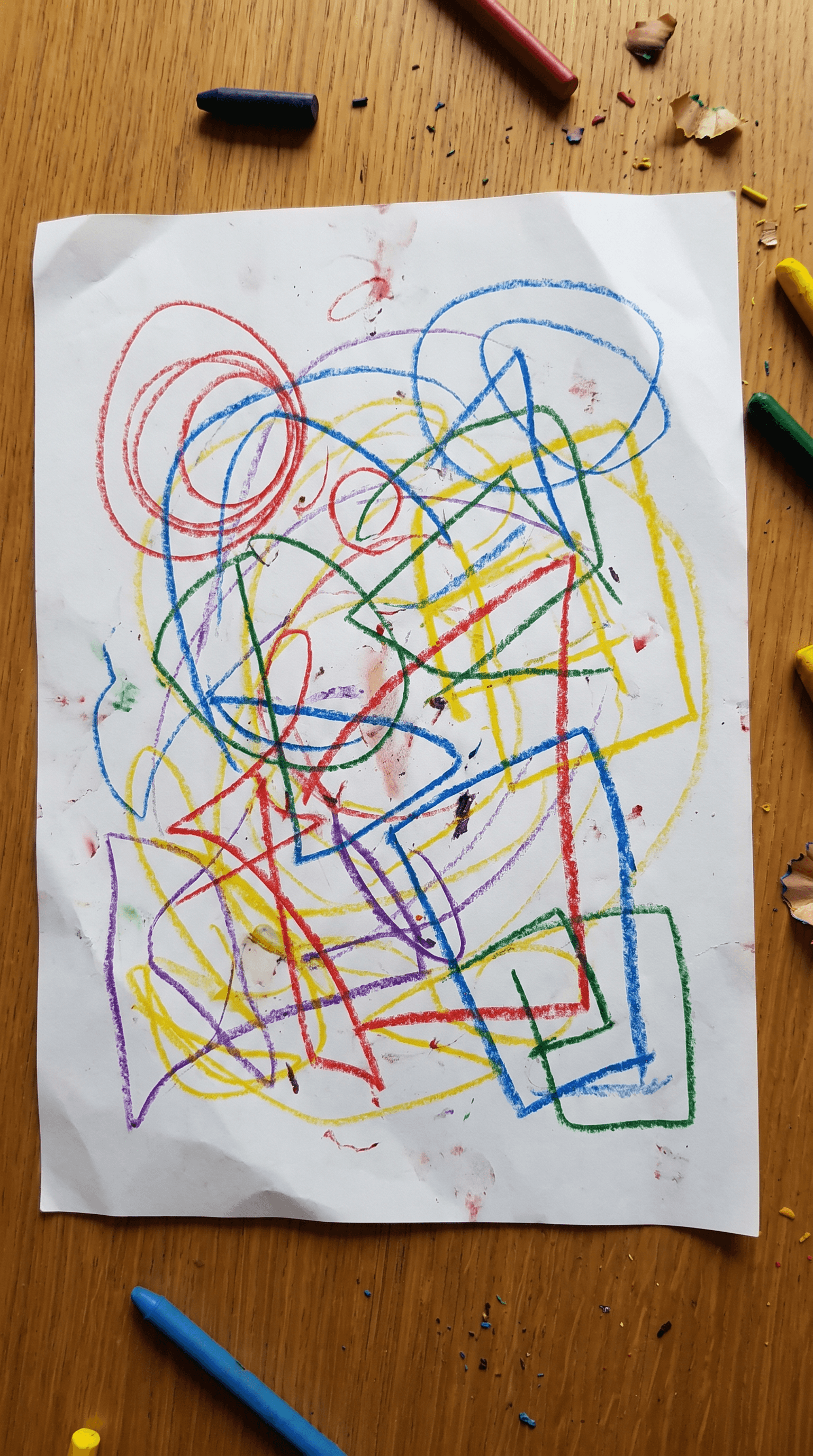 Abstrakte Kinderkritzelei